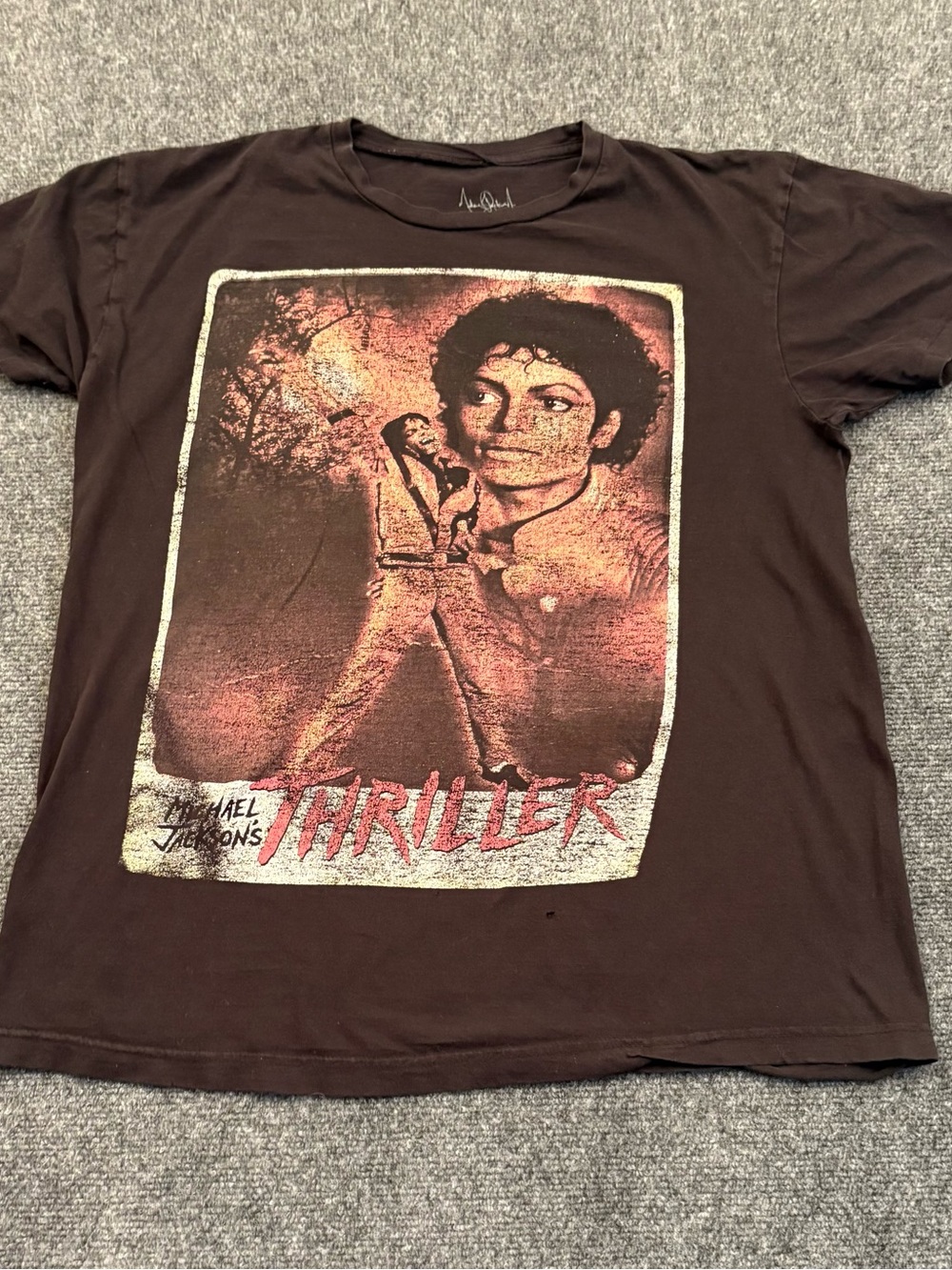 Michael Jackson Thriller Graphic T-Shirt Black Music Tee Size M